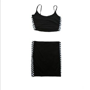 2 piece checkered  mini set